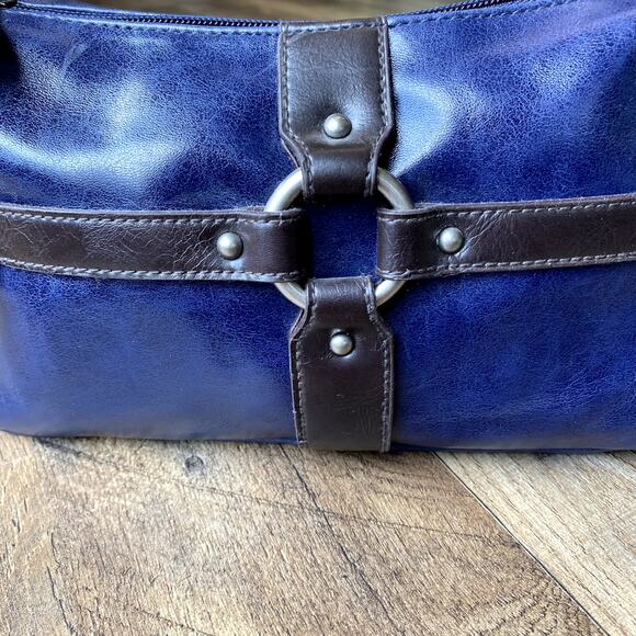 NWT Vintage Y2K Faded Glory Navy Mini Buckle Shoulder Bag - Picture 7 of 11